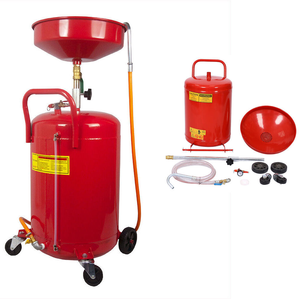 Waste Oil Drain Tank 18 Gallon Air Operated Drainer Oil Change Fuel Transfer UK
