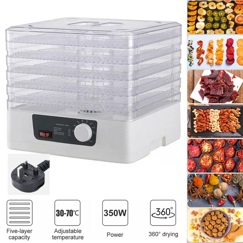 5 Tier Food Dehydrator, 350W Muti-Food Dryer w/ Adjustable Temperature