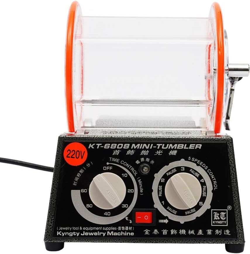 3KG Rotary Tumbler Polisher Jewelry Coins Polishing Finisher Machine with Beads