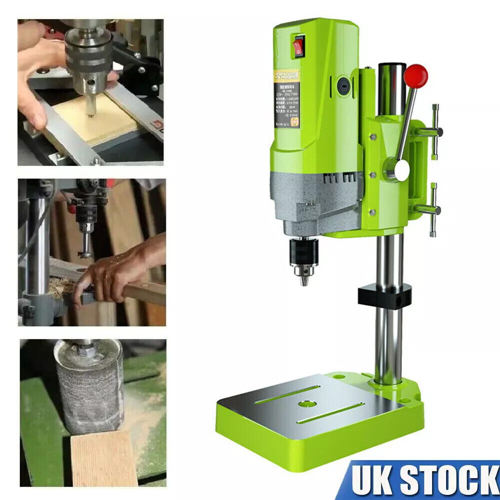 5 Speed Pillar Bench Drill Press Stand Home Mini Drill Adjustable Height 710W