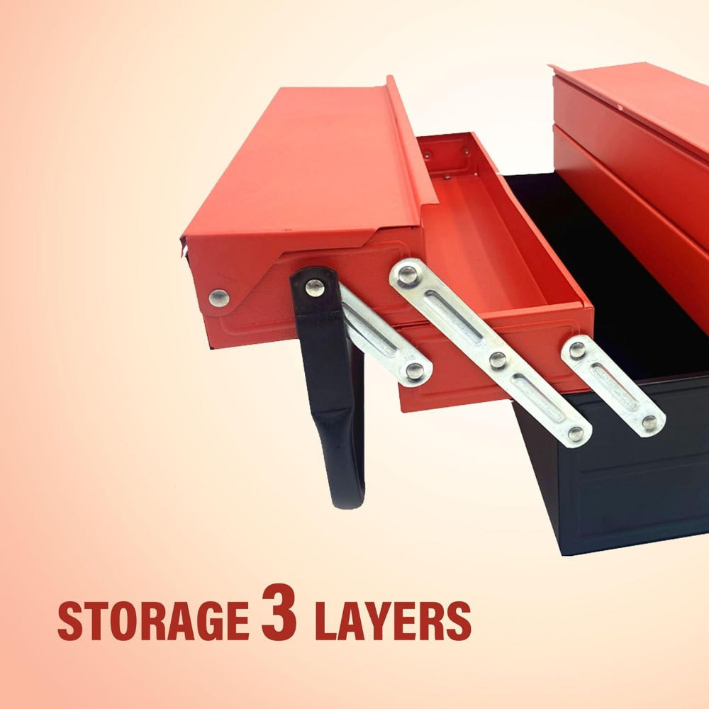 3 Tier 5 Tray Heavy Duty Professional Metal Storage Cantilever Tool Box Storage