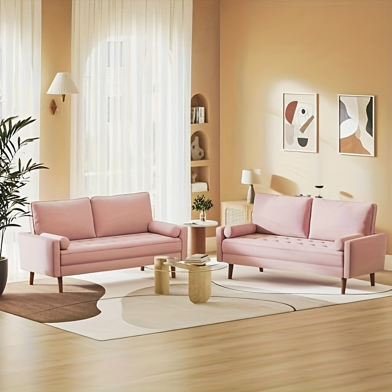 3 Seater Fabric Sofa Modern Couches Love Seat Bedroom Home Office Apartment