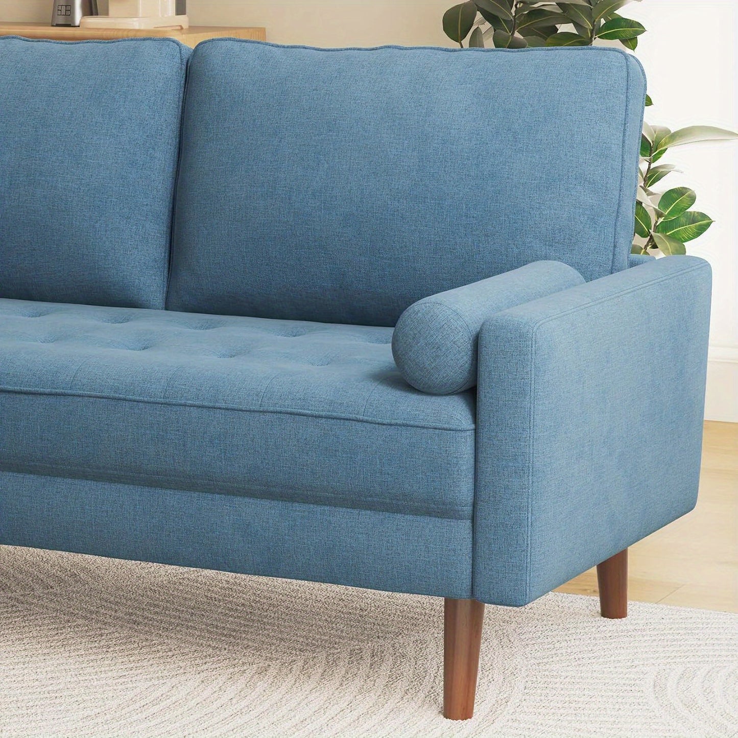 3 Seater Fabric Sofa Modern Couches Love Seat Bedroom Home Office Apartment