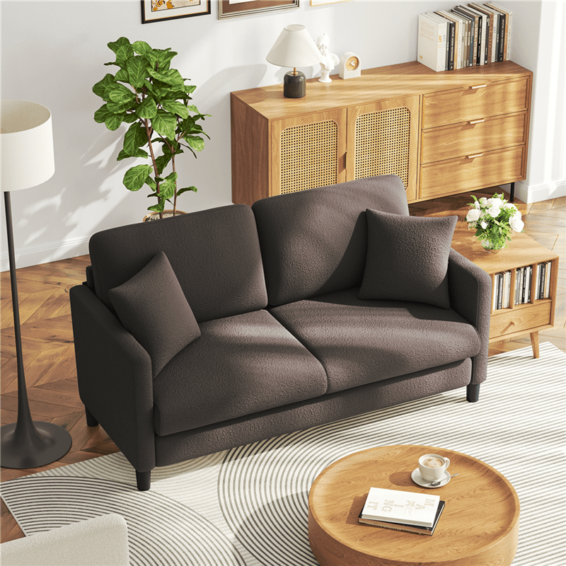 2 Seater Teddy Velvet Sofa Couch Love Seat Settee Room Apartment Home Office