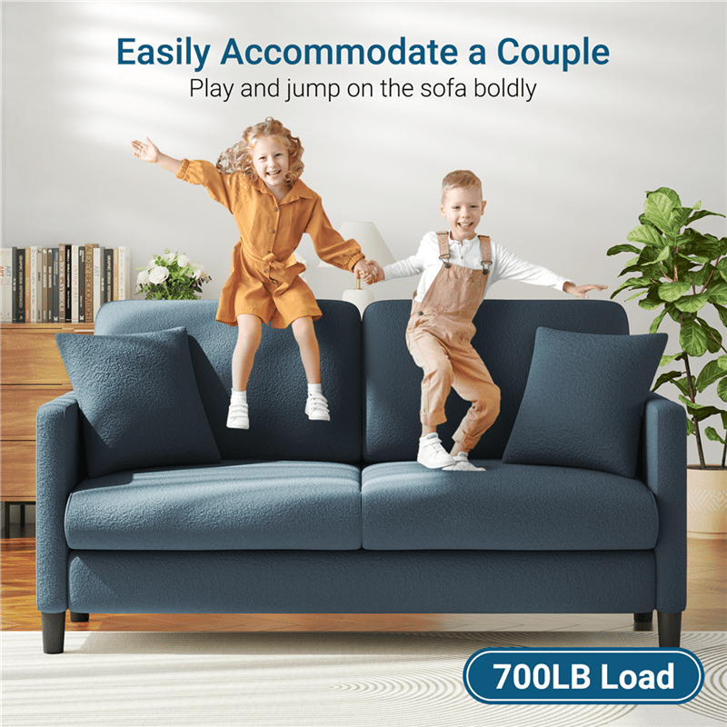 2 Seater Teddy Velvet Sofa Couch Love Seat Settee Room Apartment Home Office