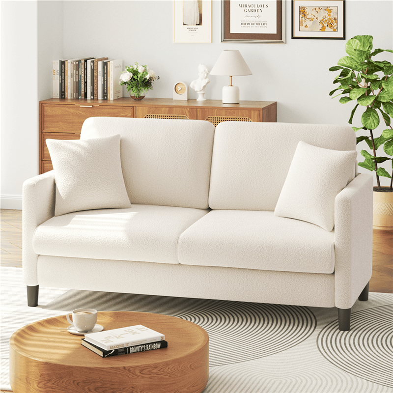 2 Seater Teddy Velvet Sofa Couch Love Seat Settee Room Apartment Home Office