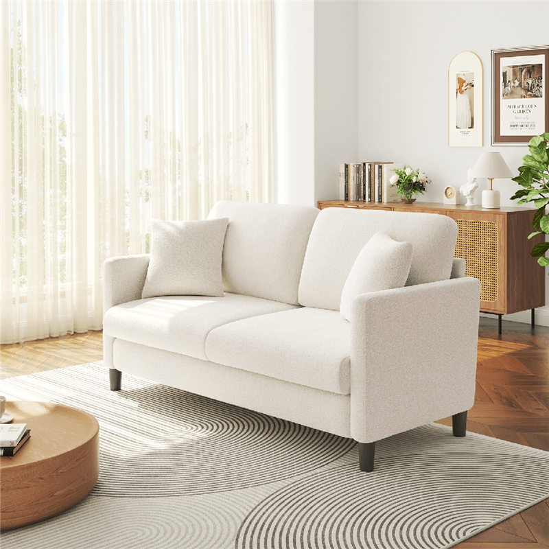 2 Seater Teddy Velvet Sofa Couch Love Seat Settee Room Apartment Home Office