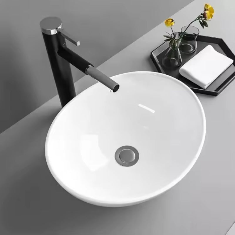 Elegant and Contemporary Vanity Basin for Round Oval Countertops