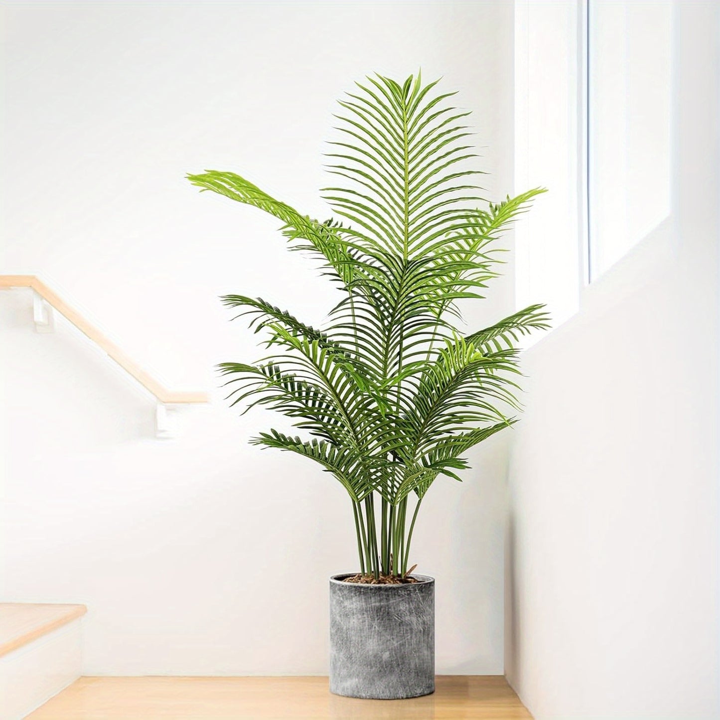 Artificial Tree Tall Faux Silk Plant with Lifelike Leaves Fake Tree for Home Office Indoor Decor