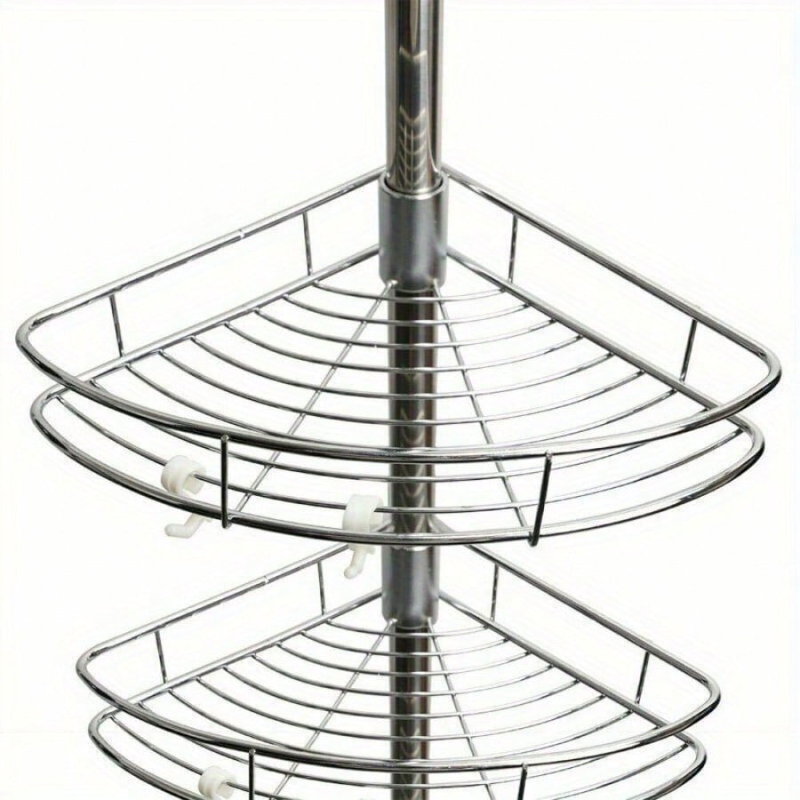 Bathroom Shelf Telescopic Shower Shelf 190-310cm Corner Shelf Shower Corner Shower Shelf 4 Shelves