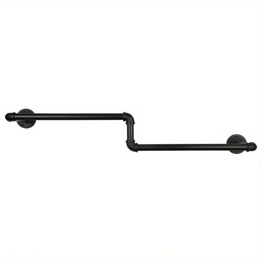 Industrial Pipe Clothing Rack Wall Mounted Clothes Rail Hanging Display Rack