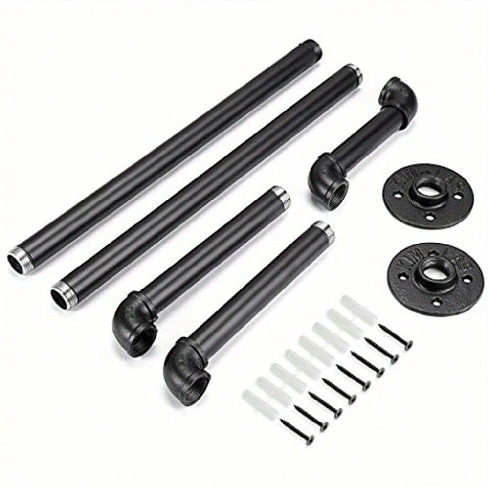 Industrial Pipe Clothing Rack Wall Mounted Clothes Rail Hanging Display Rack
