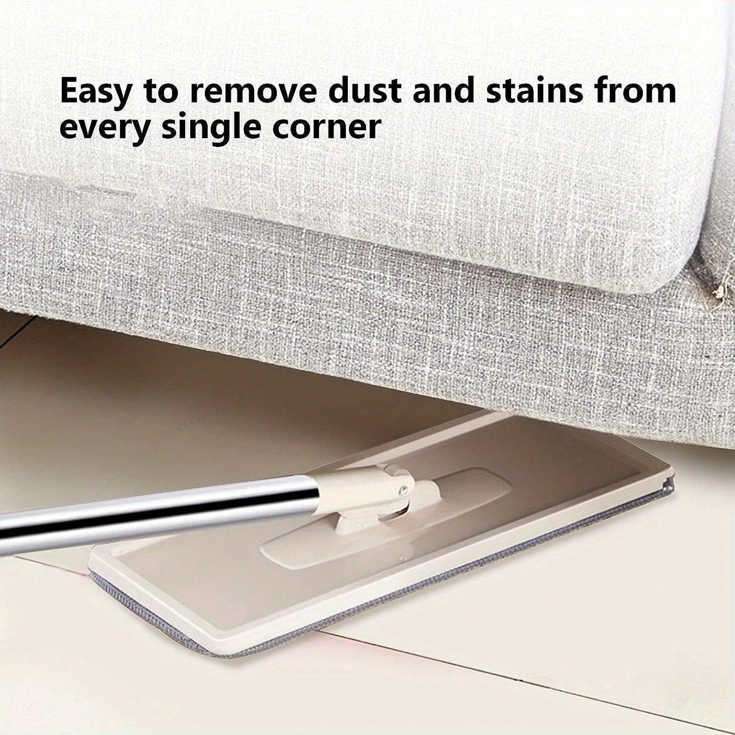 360° Flat Squeeze Microfiber Mop Bucket Set Tile Cleaning Floor Cleaner + 12Pads