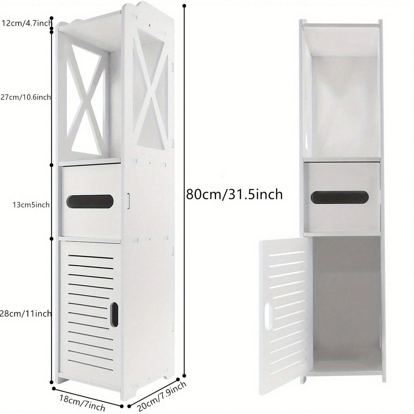 4 Tier Bathroom Shelf Cupboard Bath Bedroom Storage Holder Rack Organizer