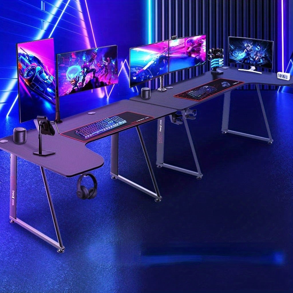 160CM Gaming Tisch Computer Tisch Schreibtisch Ergonomischer PC Tisch Arbeitstisch