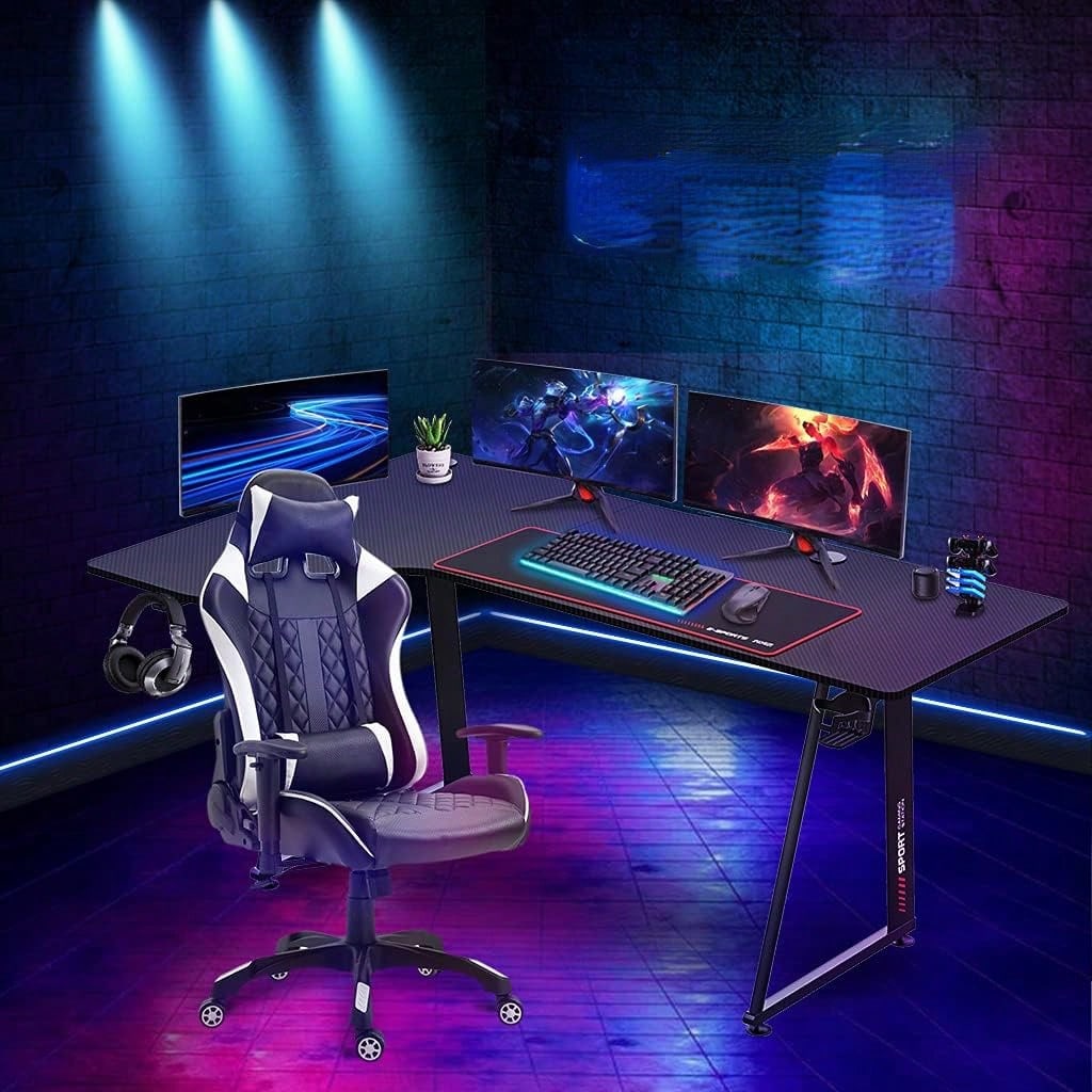 160CM Gaming Tisch Computer Tisch Schreibtisch Ergonomischer PC Tisch Arbeitstisch