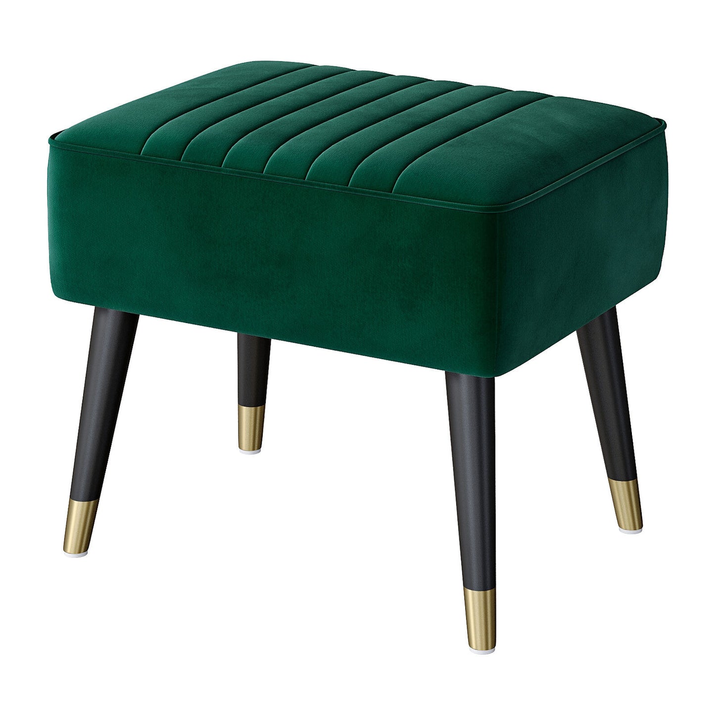 Large Velvet Armchair with Footstool and Lumbar Pillow Accent Chair Room Office