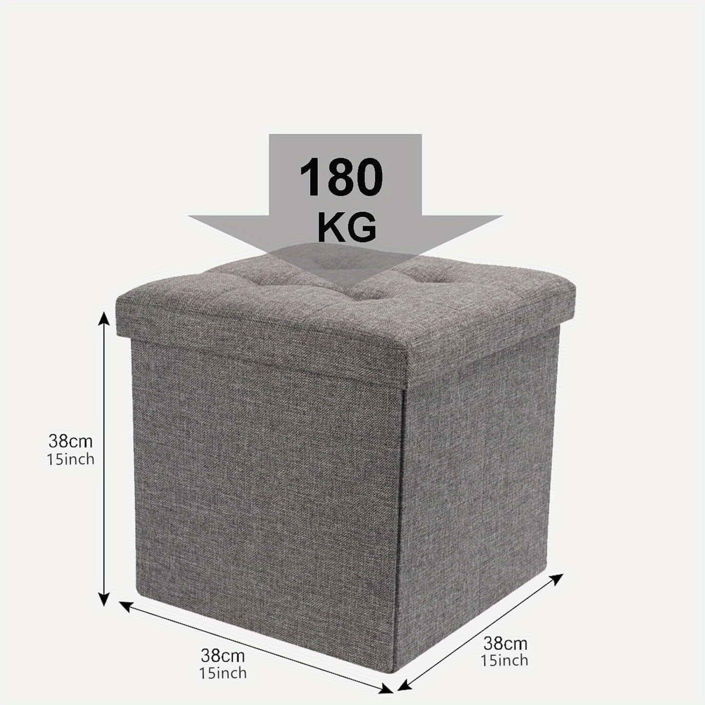 Storage Bench Folding Pouffe Seat Stool Box Home Chair Foot Stool Linen