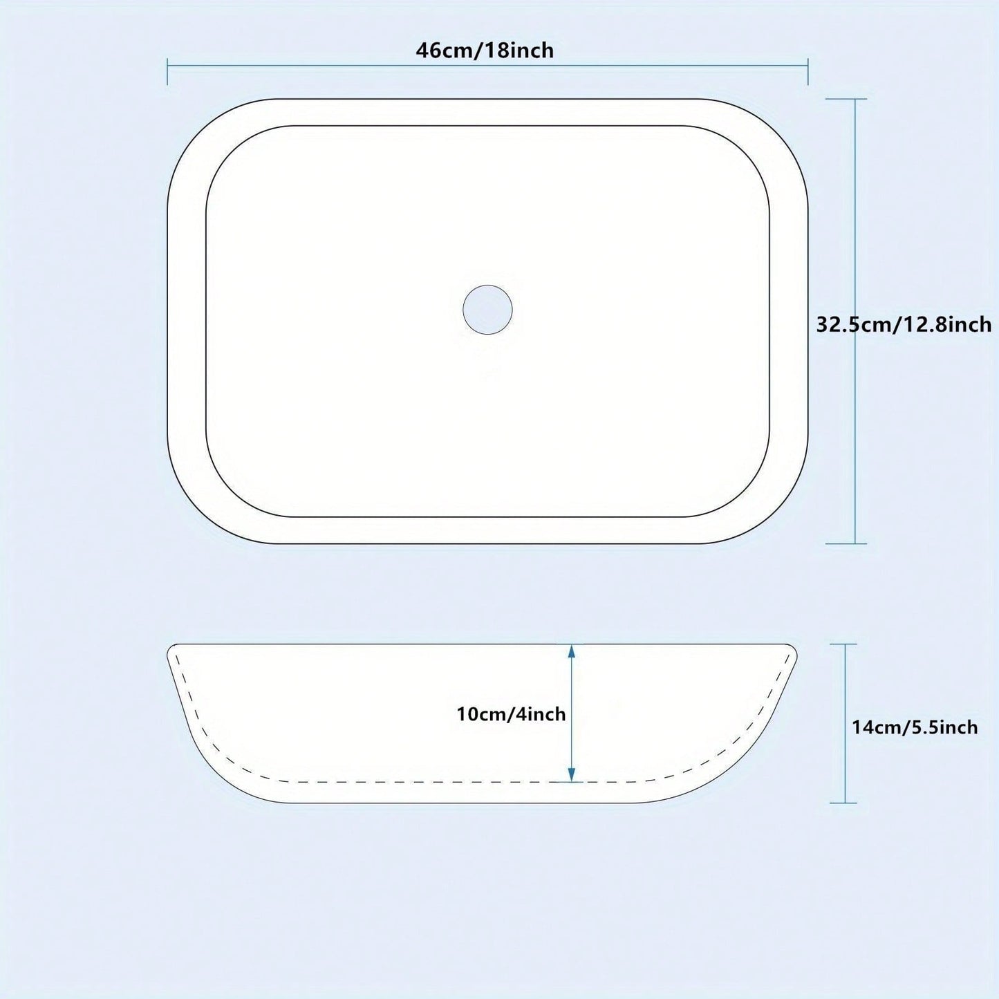 Wash Basin Counter Top Bathroom Washroom Cloakroom Wash Bowl Sink