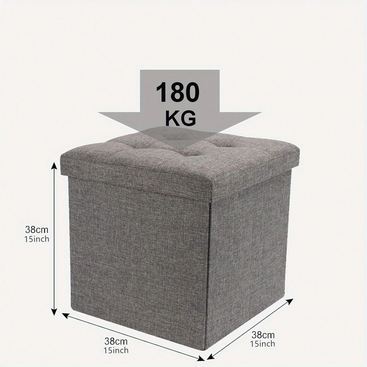 Storage Bench Folding Pouffe Seat Stool Box Home Chair Foot Stool Linen
