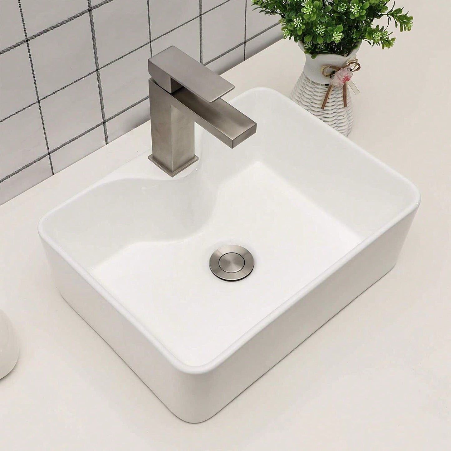 Bathroom Cloakroom Counter Top Hand Wash Basin Sink Ceramic