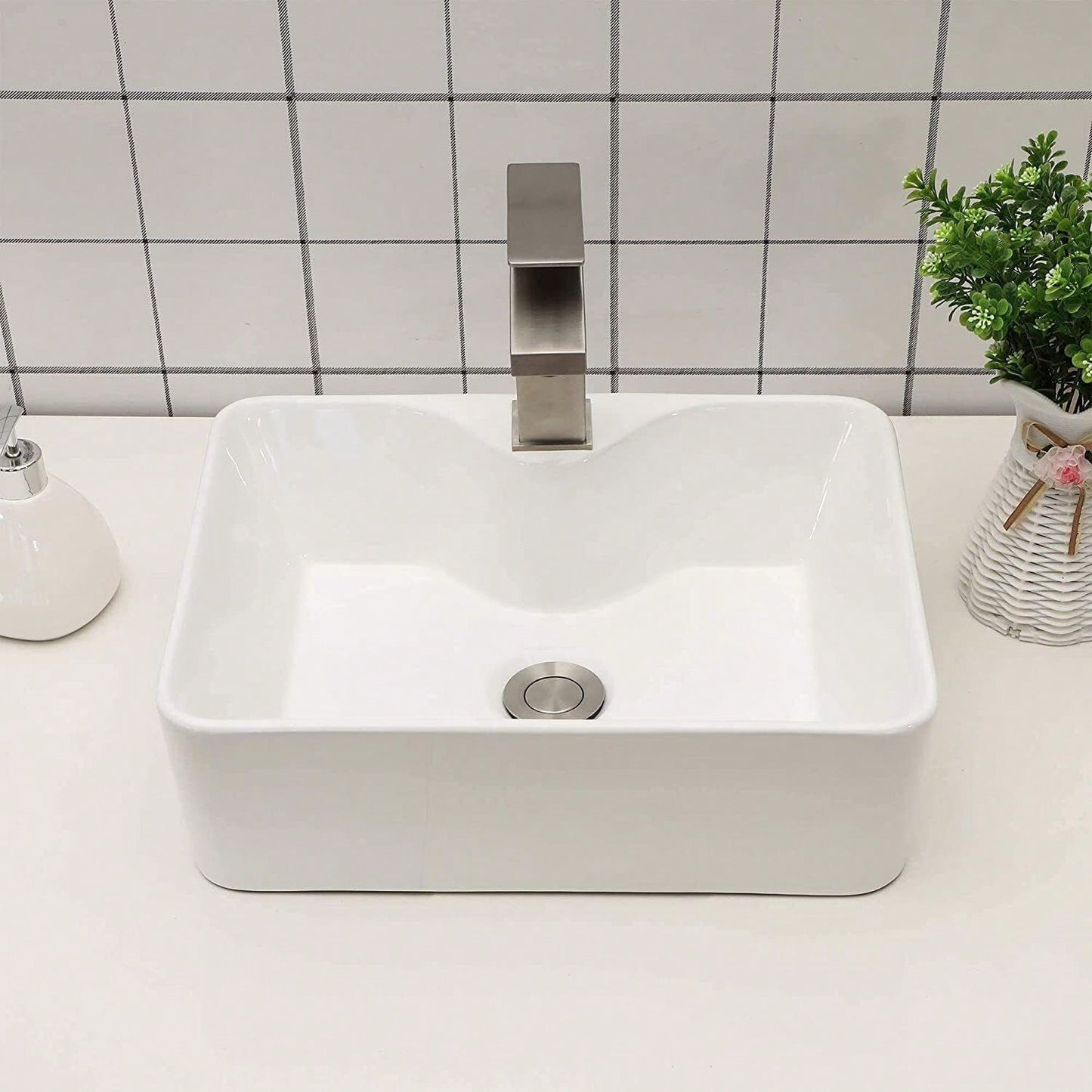 Bathroom Cloakroom Counter Top Hand Wash Basin Sink Ceramic