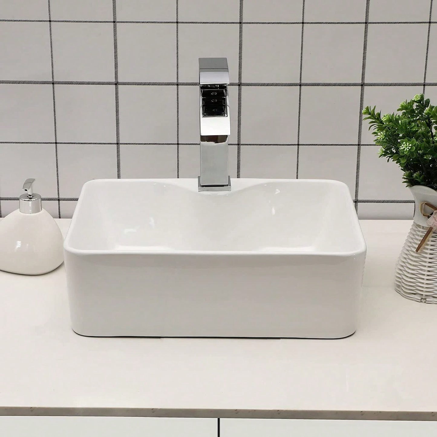 Bathroom Cloakroom Counter Top Hand Wash Basin Sink Ceramic