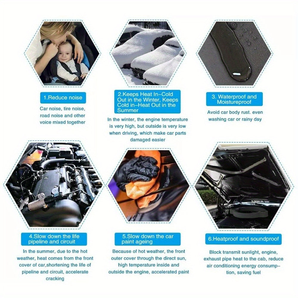 5m Self Adhesive Rubber Soundproof Cotton Car Sound Insulation Cotton, Door Sound Insulation Cotton, Hood Heat Insulation and Sound Insulation Cotton, Door Gap Sealing Strip