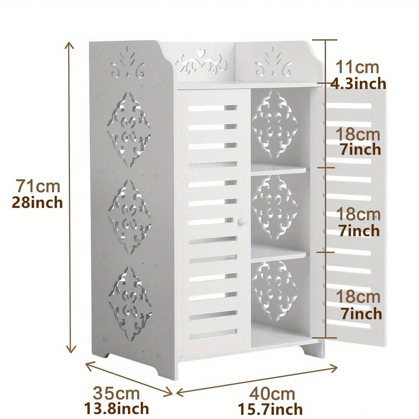 4 Tier White Shoe Storage Cabinet Unit Cupboard Hallway Living Room Shoe Rack