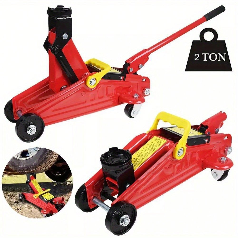 2 Tonne Low Profile Trolley Jack Hydraulic Lift Heavy Duty Car Floor Tool RED