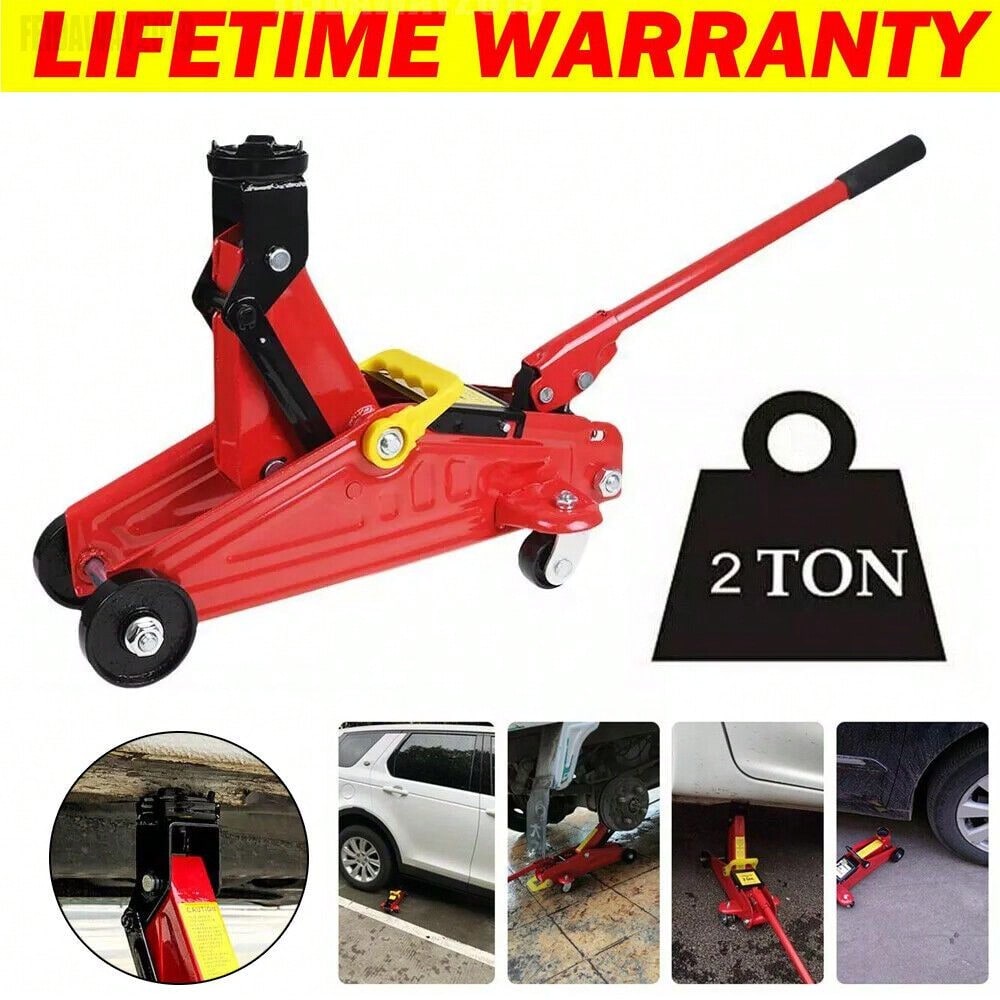 2 Tonne Low Profile Trolley Jack Hydraulic Lift Heavy Duty Car Floor Tool RED