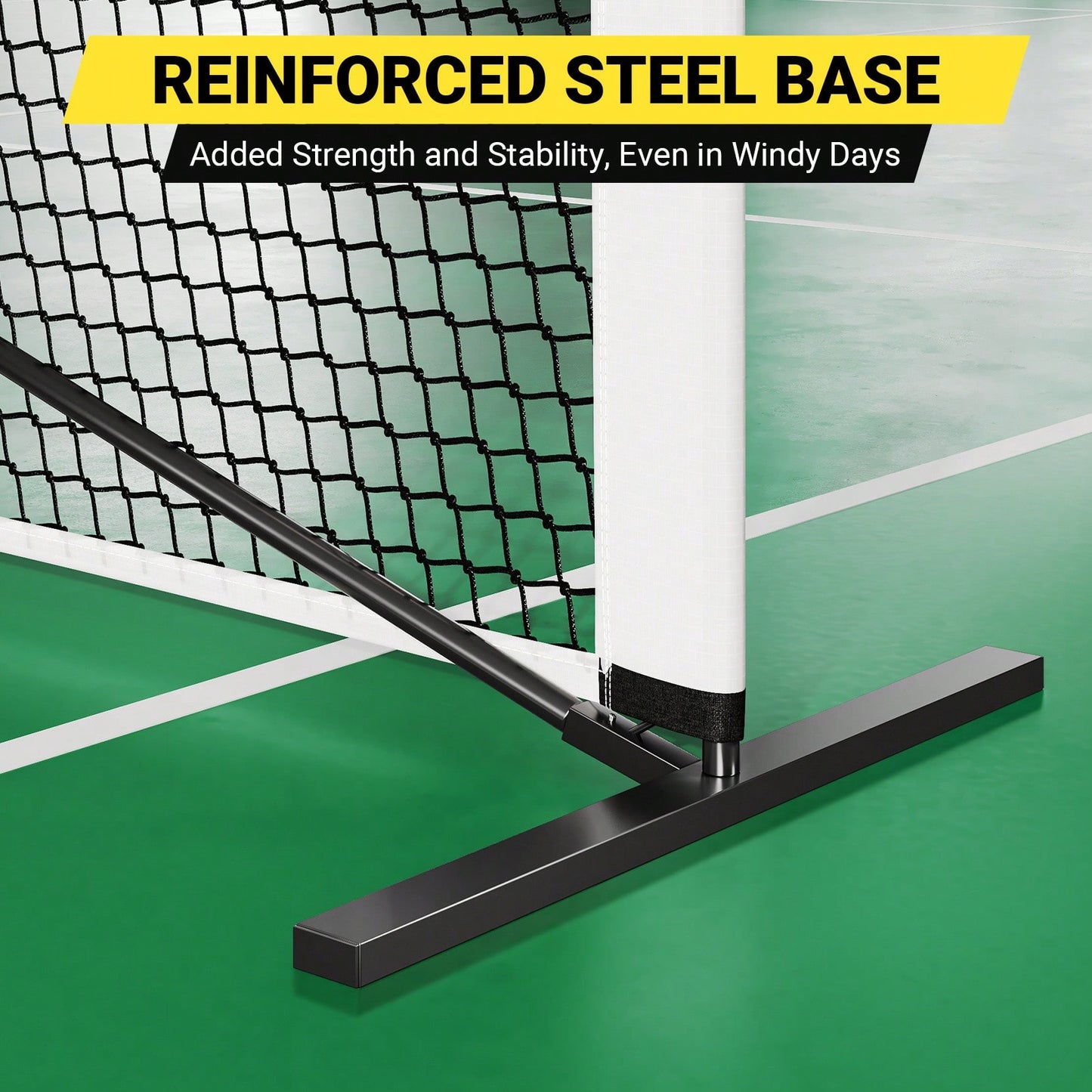 22FT Pickleball Net System - Portable Regulation-Size Net With 6 Pickleballs 4 Pitbull Racket
