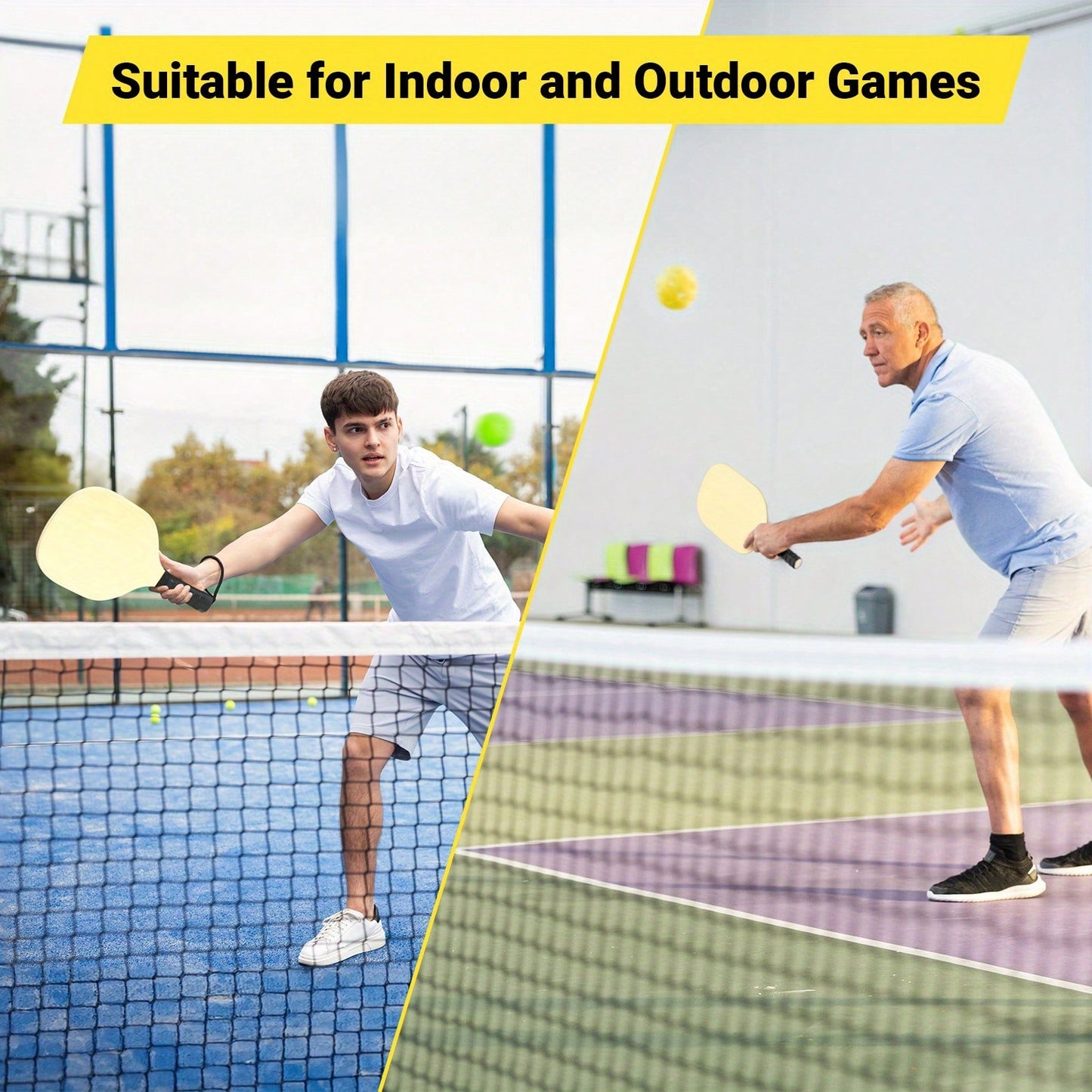 22FT Pickleball Net System - Portable Regulation-Size Net With 6 Pickleballs 4 Pitbull Racket