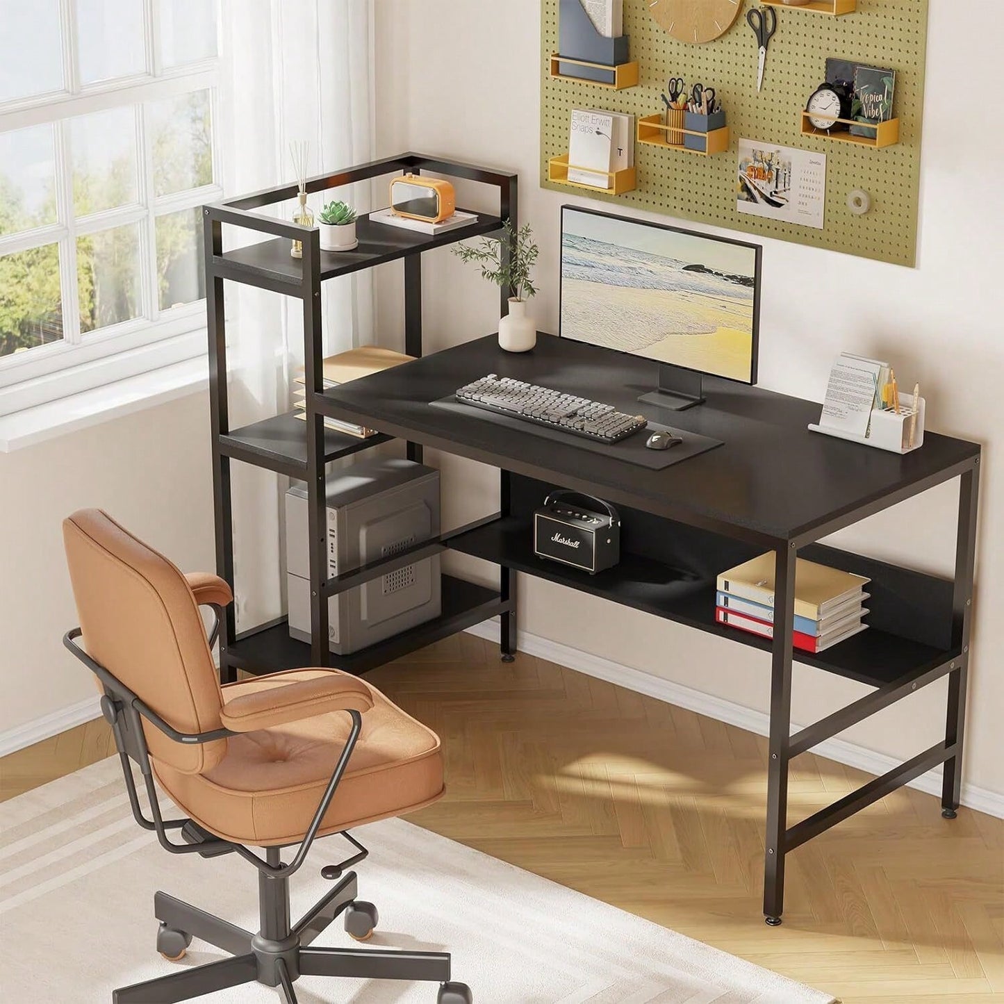 Work Desk Computer Table with Shelf Office Table Computer Furniture