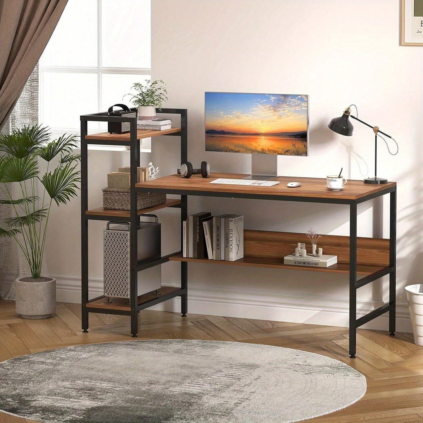 Work Desk Computer Table with Shelf Office Table Computer Furniture