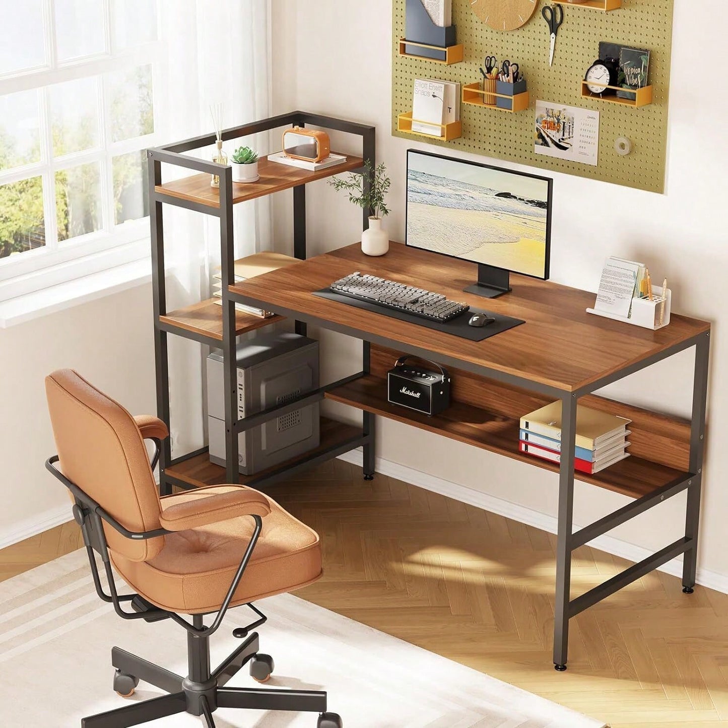 Work Desk Computer Table with Shelf Office Table Computer Furniture