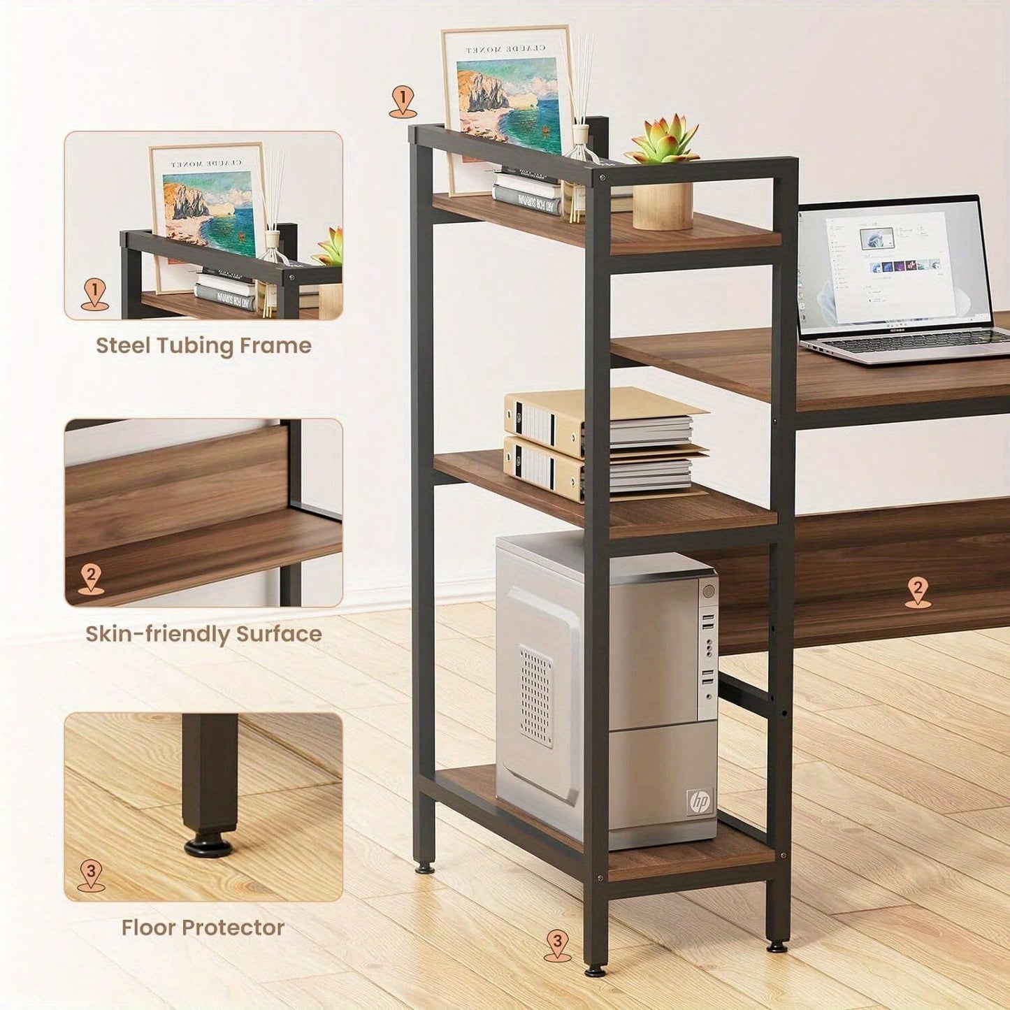 Work Desk Computer Table with Shelf Office Table Computer Furniture