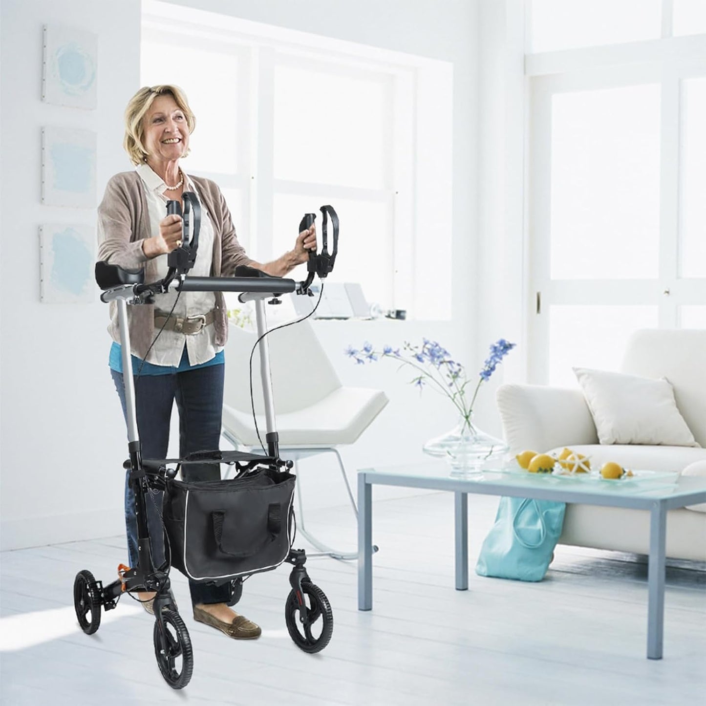 Folding Lightweight Rollators 4 Wheels with Seat