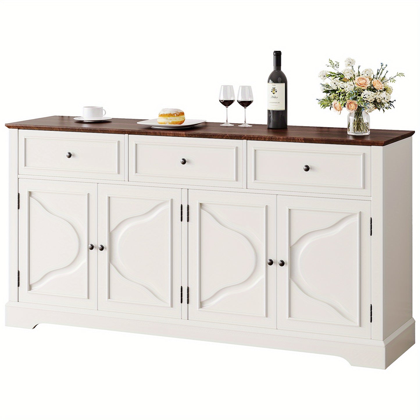 Sideboard Cabinet Buffet Console Table Coffee Bar Cabinet with Adjustable Shelf for Dining Living Room