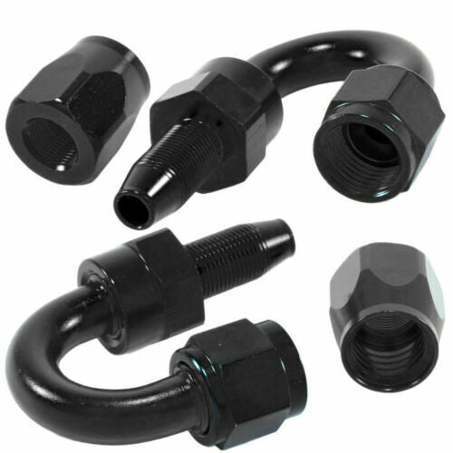 AN6 6AN Fitting Nylon Stainless Steel Braided Fuel Hose End Adapter Oil Line 5M