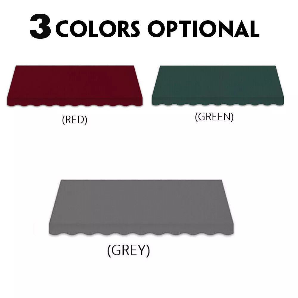 Retractable Garden Patio Manual Awning Canopy Shelter Outdoor Sun Shade