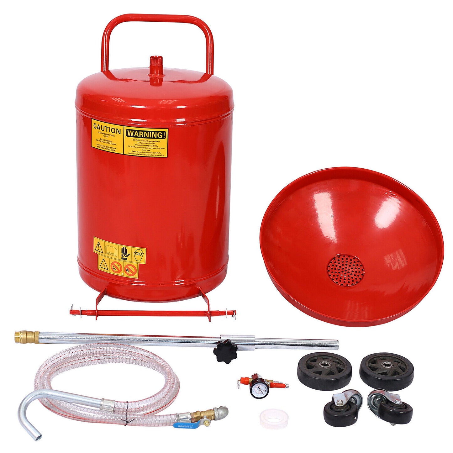 Waste Oil Drain Tank 18 Gallon Air Operated Drainer Oil Change Fuel Transfer UK