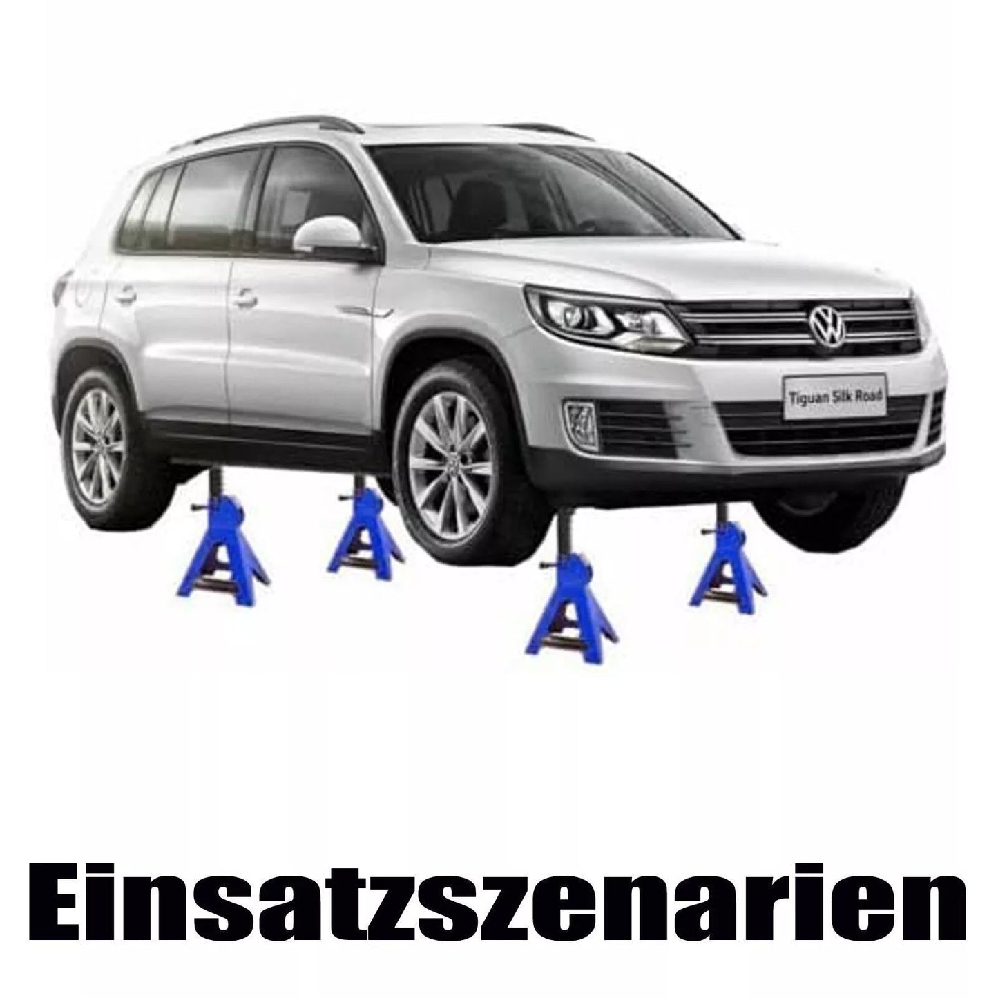 2PCS 3 Ton Axle Stands Lifting Capacity Heavy Duty Car Caravan Floor Jack Stand