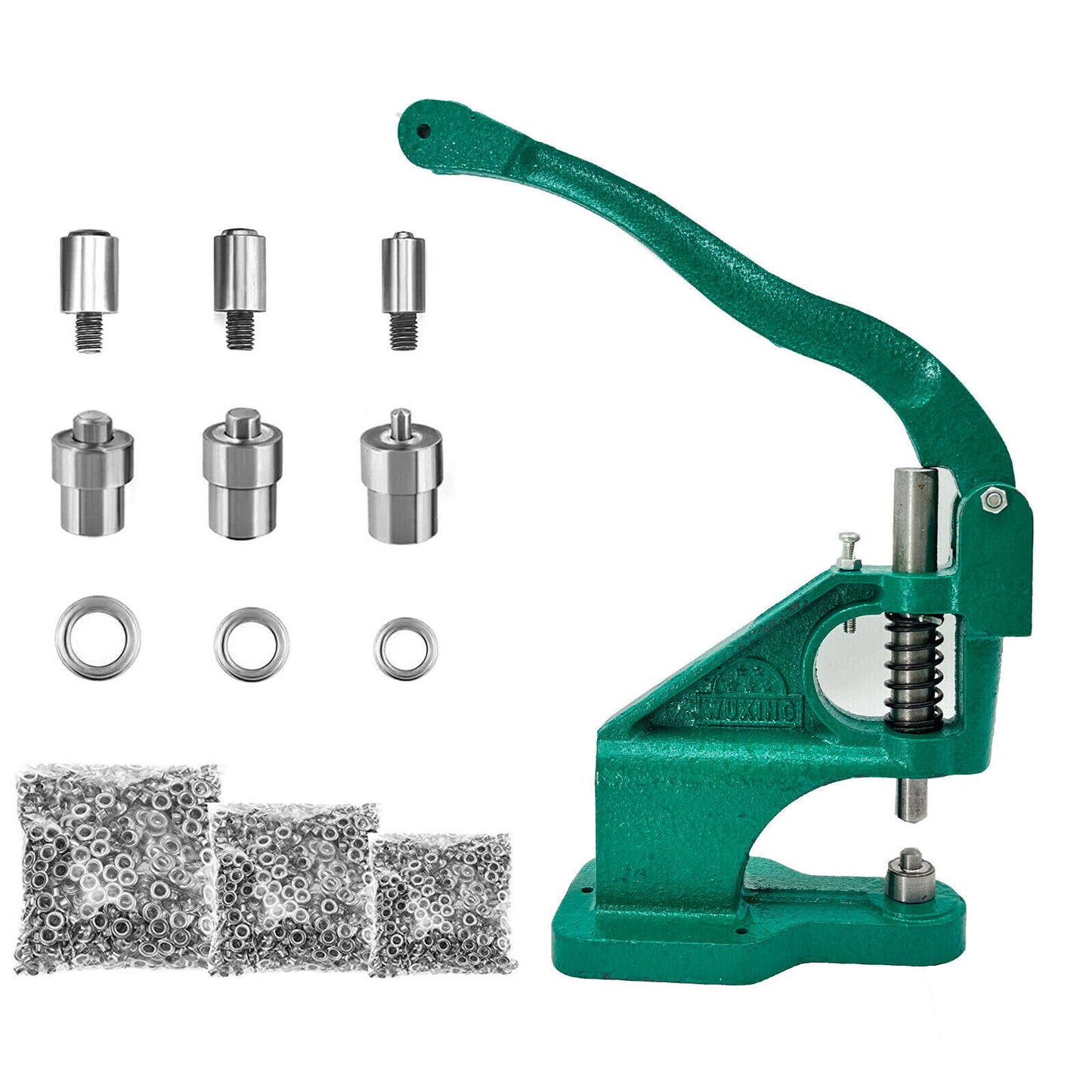 3 Dies Heavy Duty Hand Press 1500 Grommet Eyelet Machine Punch Tool Kit Set