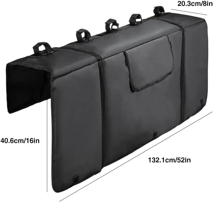 5 Bike Tailgate Pad Shuttle Pad Pickup Truck Tailgate Protection Rack w/Strap UK