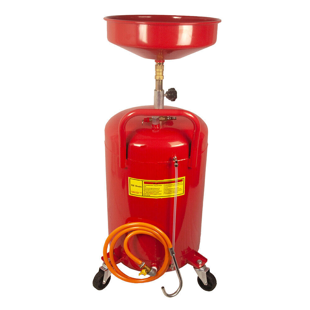 Waste Oil Drain Tank 18 Gallon Air Operated Drainer Oil Change Fuel Transfer UK