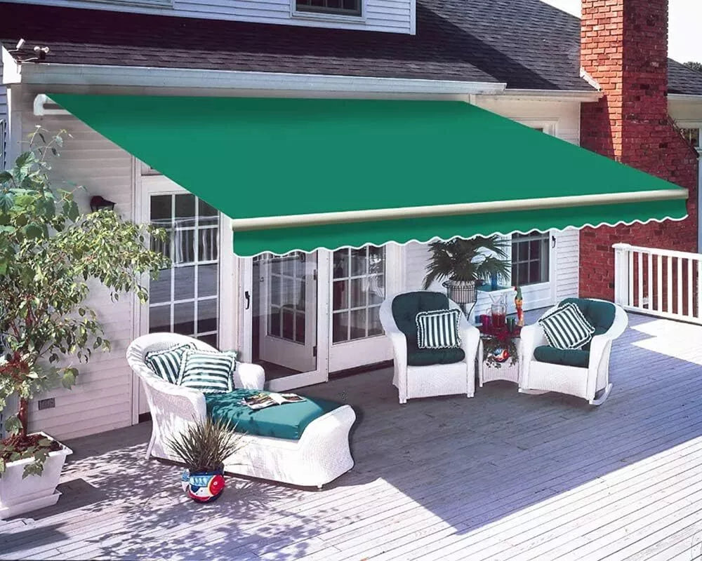 Retractable Garden Patio Manual Awning Canopy Shelter Outdoor Sun Shade