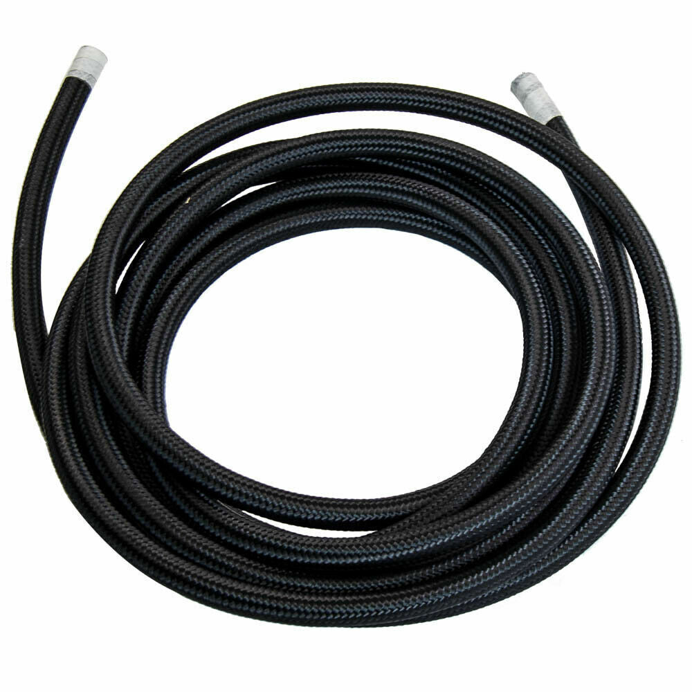 AN6 6AN Fitting Nylon Stainless Steel Braided Fuel Hose End Adapter Oil Line 5M