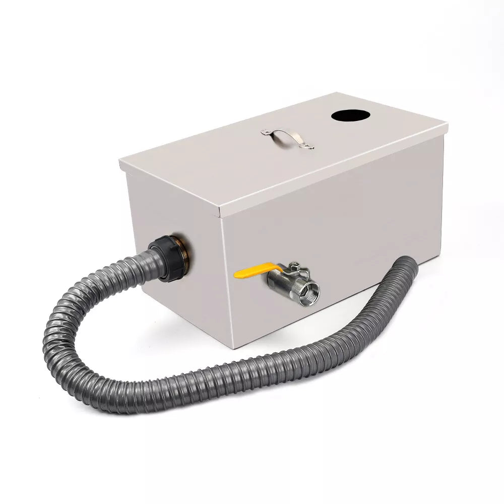 4KG Commercial Grease Trap Waste Water Oil Fat Filter Stainless Steel Restaurant