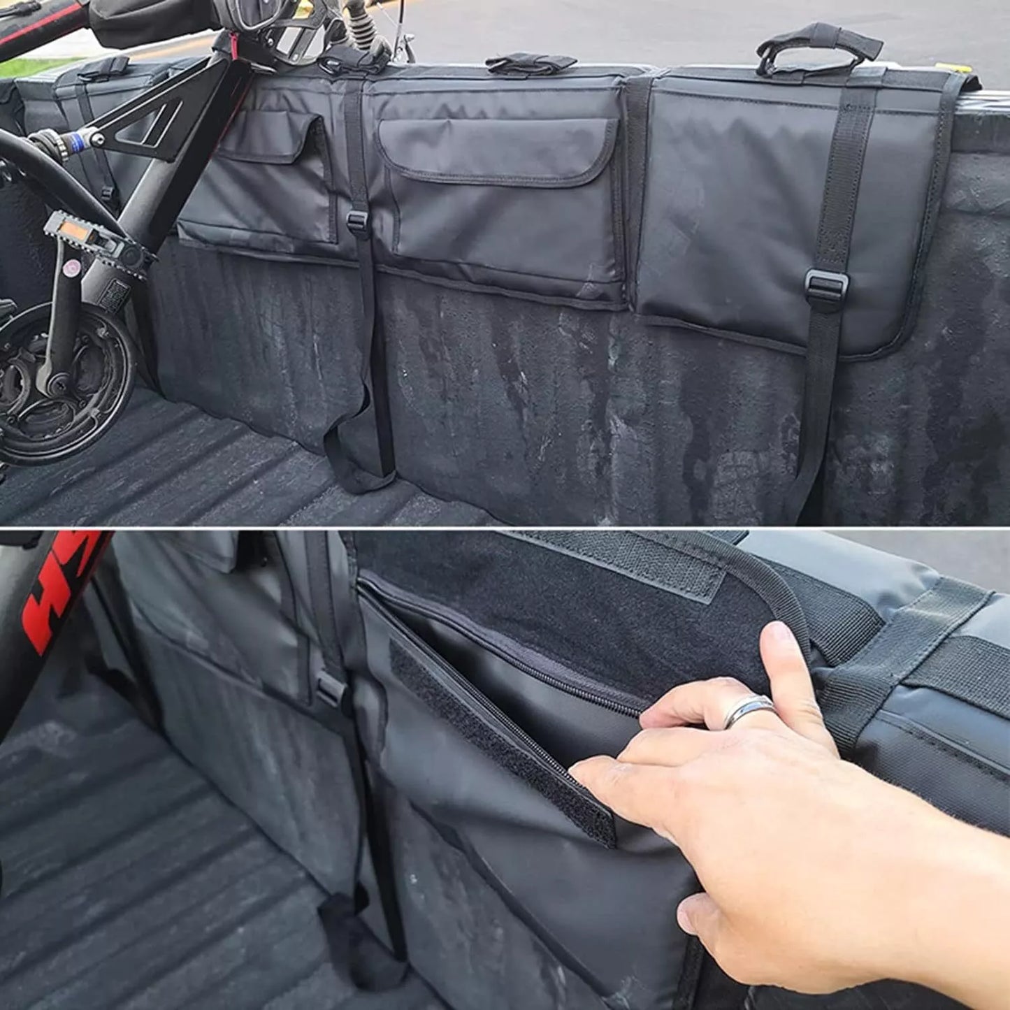 5 Bike Tailgate Pad Shuttle Pad Pickup Truck Tailgate Protection Rack w/Strap UK